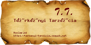 Tárkányi Tarzícia névjegykártya